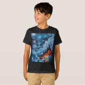シュール極地ファンタジー オーロラ Tシャツ (正面フル)