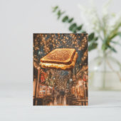 シュール浮揚グリルチーズサンドイッチ葉書 ポストカード (スタンド正面)