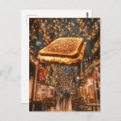 シュール浮揚グリルチーズサンドイッチ葉書 ポストカード (正面/裏面)