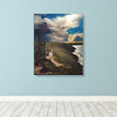 シュール空とホエールコーテスコーンウォール キャンバスプリント (インサイチュ (ウッドフロア))