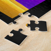 シュール絵画サンセット湖の海の風景 ジグソーパズル (側面)