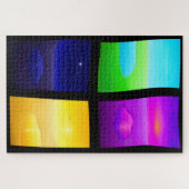 シュール絵画サンセット湖の海の風景 ジグソーパズル (横)