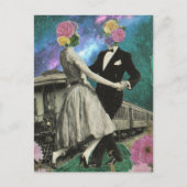 シュール踊りフラワーピープル&トレイン ポストカード (正面)