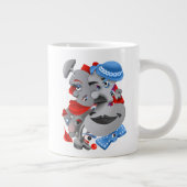 シュール顔はっきりしたと大芸術的きなコーヒーカップ ジャンボコーヒーマグカップ (右)