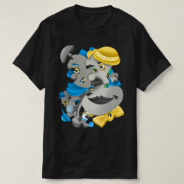 シュール顔&ジグソーパズルメンズTシャツ Tシャツ