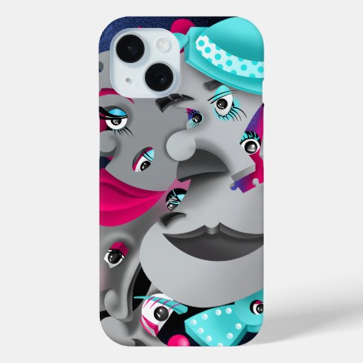 シュール顔&ジグソーパズル- Clip-On Phone Case Case-Mate iPhoneケース (裏面)