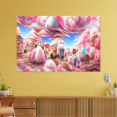 シュール・キャンディ・フロスの風景 キャンバスプリント (インサイチュ (リビング))