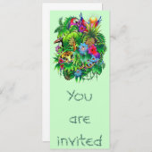 シュール・ジャングルに隠された野生動物 招待状 (正面/裏面)