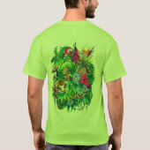 シュール・ジャングルに隠された野生動物 Tシャツ (裏面)