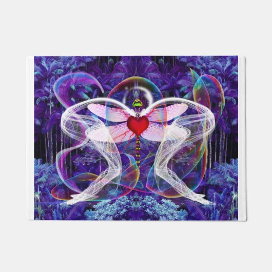 シューレアサイケデリックル·ドラゴン·フライ ドアマット (正面)