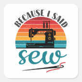 シューレトロ裁縫機おもしろい械って言ったから スクエアシール (正面)