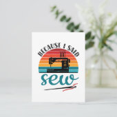 シューレトロ裁縫機おもしろい械って言ったから ポストカード (スタンド正面)