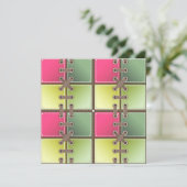 シューレースのピンクとグリーンのファッションアート (スタンド正面)