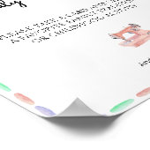 シュー多くの愛ピンクの水の色の家族の伝統 ポスター (角)