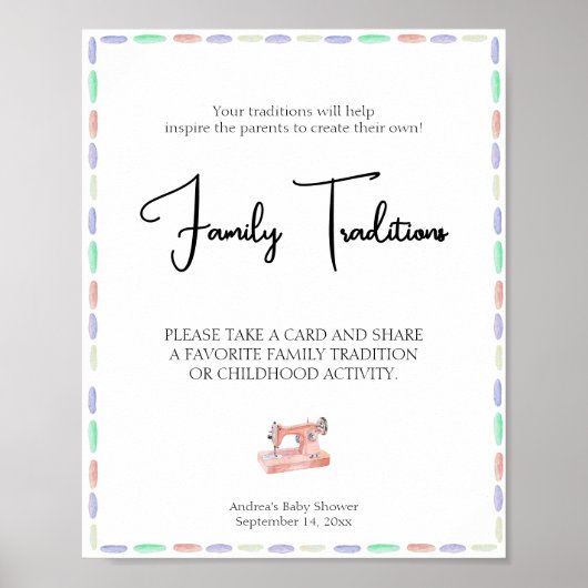 シュー多くの愛ピンクの水の色の家族の伝統 ポスター (正面)