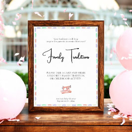 シュー多くの愛ピンクの水の色の家族の伝統 ポスター