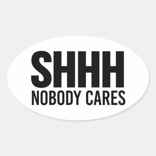 シュー気に誰 楕円形シール (正面)