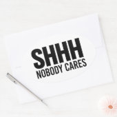 シュー気に誰 楕円形シール (封筒)