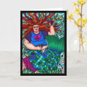 シュー特別な人魚カード カード (黄色い花)