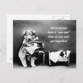 「シュー」タイムヴィンテージドッグ葉書 ポストカード (正面/裏面)