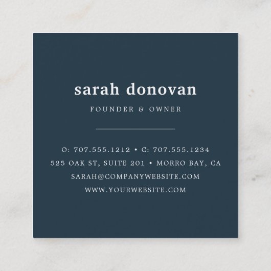 ショアバード スクエア名刺 (裏面)