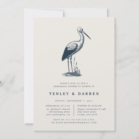 ショアバード |リハーサルディナー招待状 招待状 (正面)