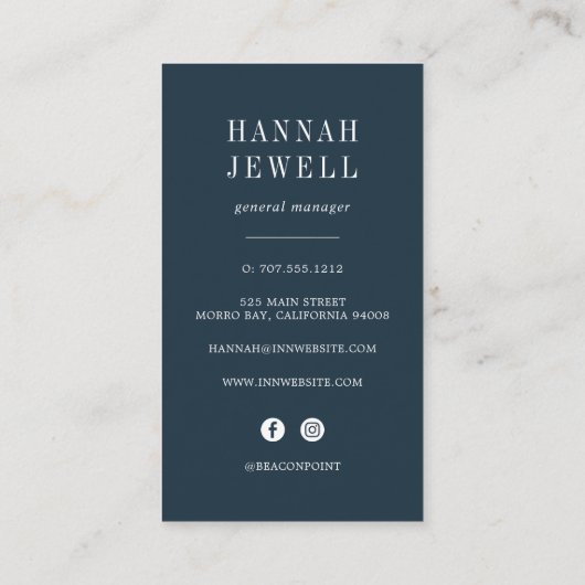 ショアバード |垂直 名刺 (裏面)