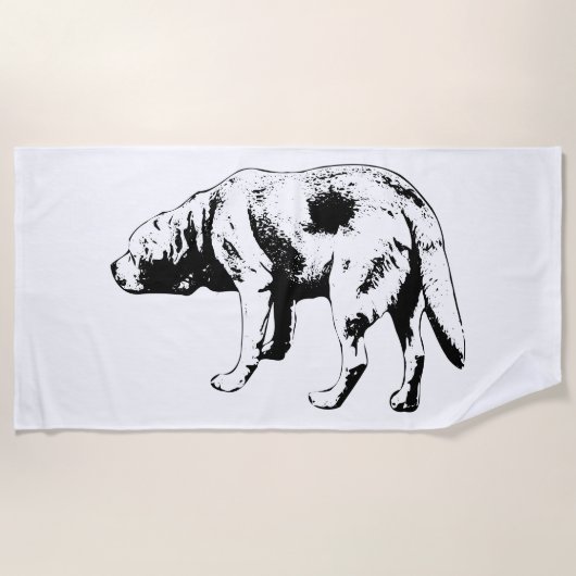 ショアパトロール穏やかな心 ビーチタオル (正面)