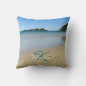 ショアパーソナライズされたビーチ装飾用クッション クッション (裏面)
