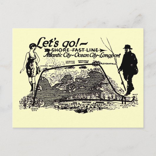 ショアファストライントロリーズ1910ヴィンテージポストカード ポストカード (正面)