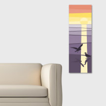 ショアベクターアートで紫色のオレンジ色の海鳥