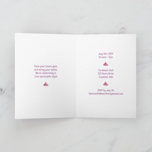 ショアラお洒落イ城への招待» ノートカード (内部)