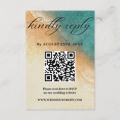 ショアライントロピカルビーチ結婚式RSVPカード エンクロージャーカード (正面)