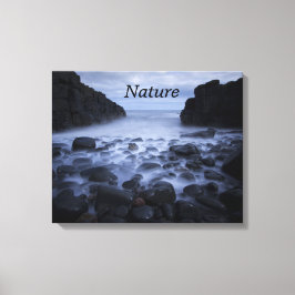 ショアリンキャンバスに沿った小石と海 キャンバスプリント