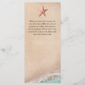 ショアリンドリーム水彩ビーチ結婚式プログラム (裏面)