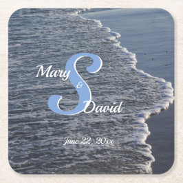 ショアリン結婚グ美しい スクエアペーパーコースター