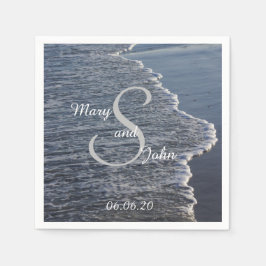 ショアリン結婚グ美しい スタンダードカクテルナプキン