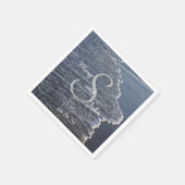 ショアリン結婚グ美しい スタンダードカクテルナプキン (角)