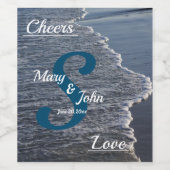 ショアリン結婚グ美しい ワインラベル (シングルラベル)