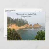 ショアーズエーカー州パーク，オレゴン州コースト ポストカード (正面/裏面)