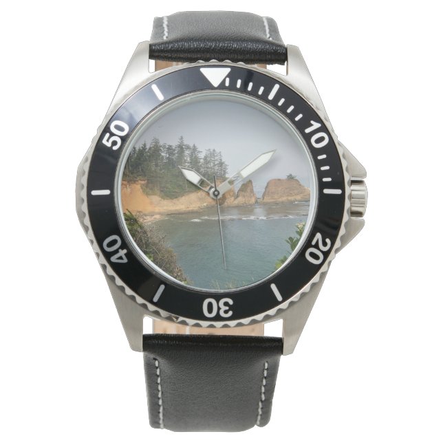 ショアーズエーカー州パーク，オレゴン州コースト 腕時計 (正面)