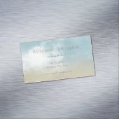 ショア海ビーチ結婚式で日付を保存 マグネット名刺 (インサイチュ)