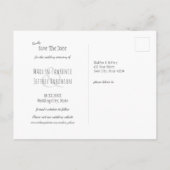 ショア海ビーチ結婚式で日付を保存 案内ポストカード (裏面)