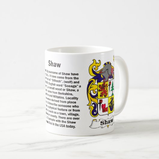 ショウの家紋のマグ コーヒーマグカップ (正面右)