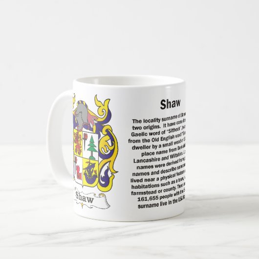 ショウの家紋のマグ コーヒーマグカップ (正面左)