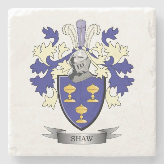 ショウの家紋の紋章付き外衣 ストーンコースター (正面)