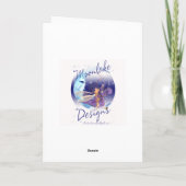 ショウガのカップケーキ猫が付いているバースデー・カード- purを持って下さい カード (裏面)