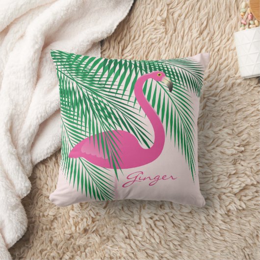 ショウガのピンクのフラミンゴの枕 クッション (ブランケット)