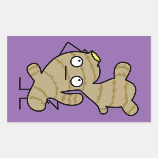 ショウガの根の健康なアジアスパイス 長方形シール (正面)