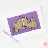 ショウガの根の健康なアジアスパイス 長方形シール (封筒)